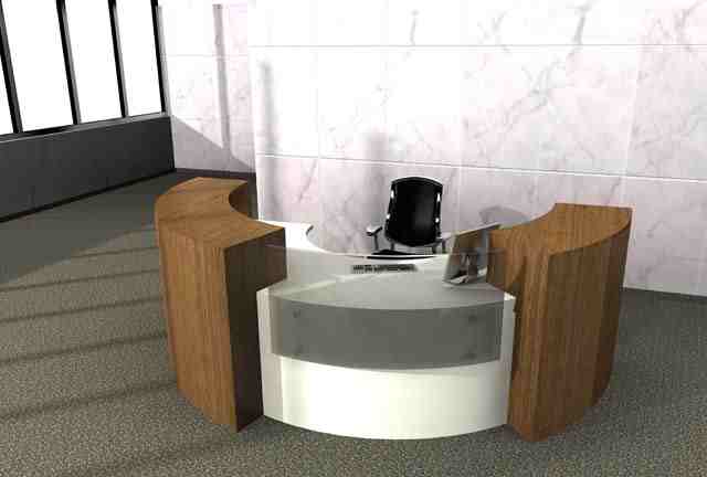 loggia veneer modern reception desk