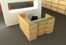 garrison modern reception desk