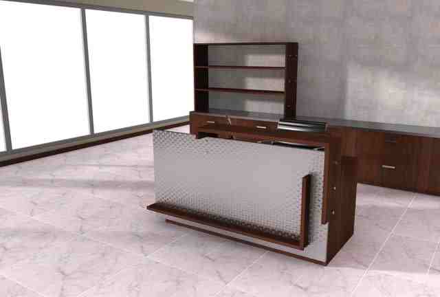 vertigal reception desk