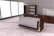 vertigal modern reception desk