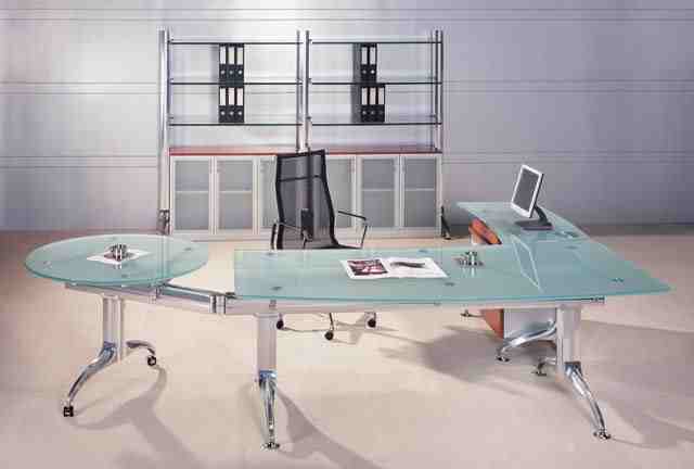 vitra glass modern executive desk