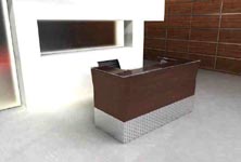 volute modern reception desk