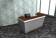 amfora modern reception desk