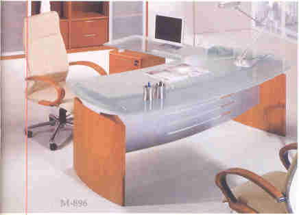 Modern glass executive desk deals