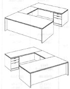 Executive "U" Desk