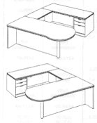 Peninsula "U" Desk