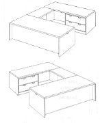 Lateral File "U" Desk