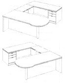 Peninsula "U" Desk