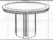 42" round conference table