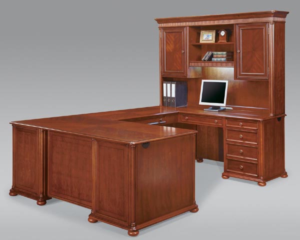 camden series from dmi office furniture "U" arrangement traditional styled office furniture for home or office.