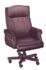 traditional burgundy leather rool arm nail trim executive chair