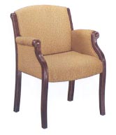 gold fabric upholstered guest chair