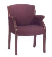 burgundy upholstered guest chair