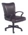 transitional black leather desk chair