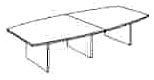 12' boat shaped conference table