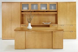 Innova executive office suite with bow front desk
