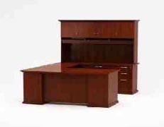 inspire executive office furniture U workstation with highback organizer