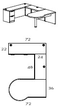 left P-top U workstation