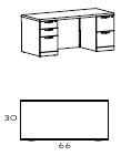 66 x 30 double ped desk