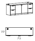 72" storage credenza