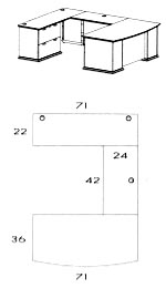 left U lateral file workstation