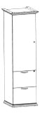 left door storage cabinet with 2 file drawers