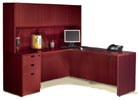 executive "L" desk with hutch