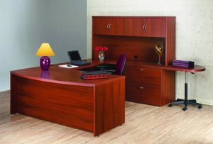 atlas bow front u desk suite