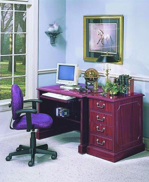 Bedford computer desk and 2 drawer vertical file