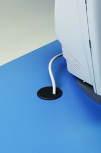 Desk top grommet detail