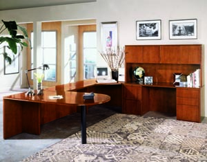 forte peninsula bridge corner unit credenza suite