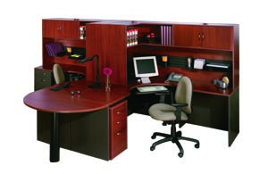 hyperwork double "L" peninsula workstation