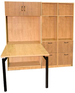 praxis healthcare dorm wall unit desk