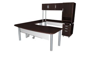 stratus modern u desk suite