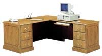 wyndham "L" desk working side view