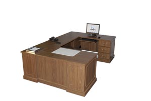 wyndam traditional "U" desk