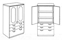 storage cabinet with box/box/file on bottom