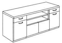 open storage buffet