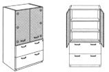 file/file storage cabinet with glass doors