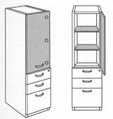 right hinged glass door box/box/file storage cabinet