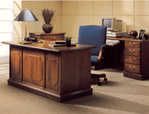 Arlington Traditional veneer office furniture with laminate tops.
