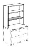 bookcase hutch for lateral file