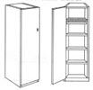 left hinged storage wardrobe cabinet