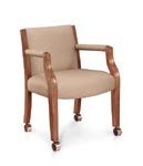 Halsted guest chairs with casters