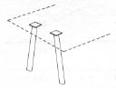 angled metal legs