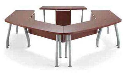 modular tables with modesty panrl