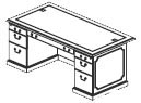 double ped desk with 2 PBF