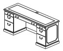 double ped credenza with 2 PBF
