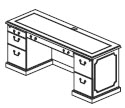 double ped credenza with 1 PBF and 1 FF ped