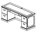 double ped credenza with 2 FF peds